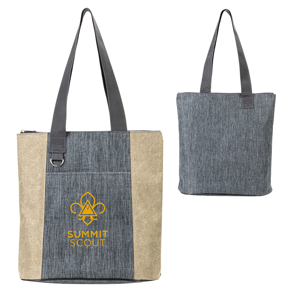 Kenmore Heathered Polyester Event Tote, custom tote bag with logo imprint 18