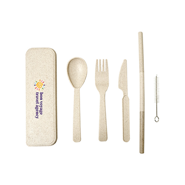Artesia Wheat Fibre Utensil Set In A Case 5