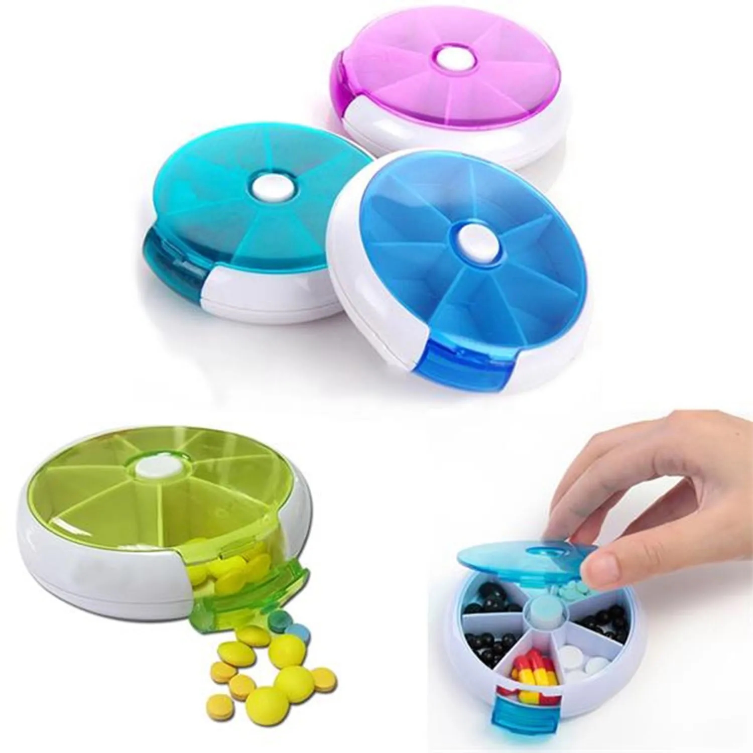 7 Days Round Twist Pill Box 1