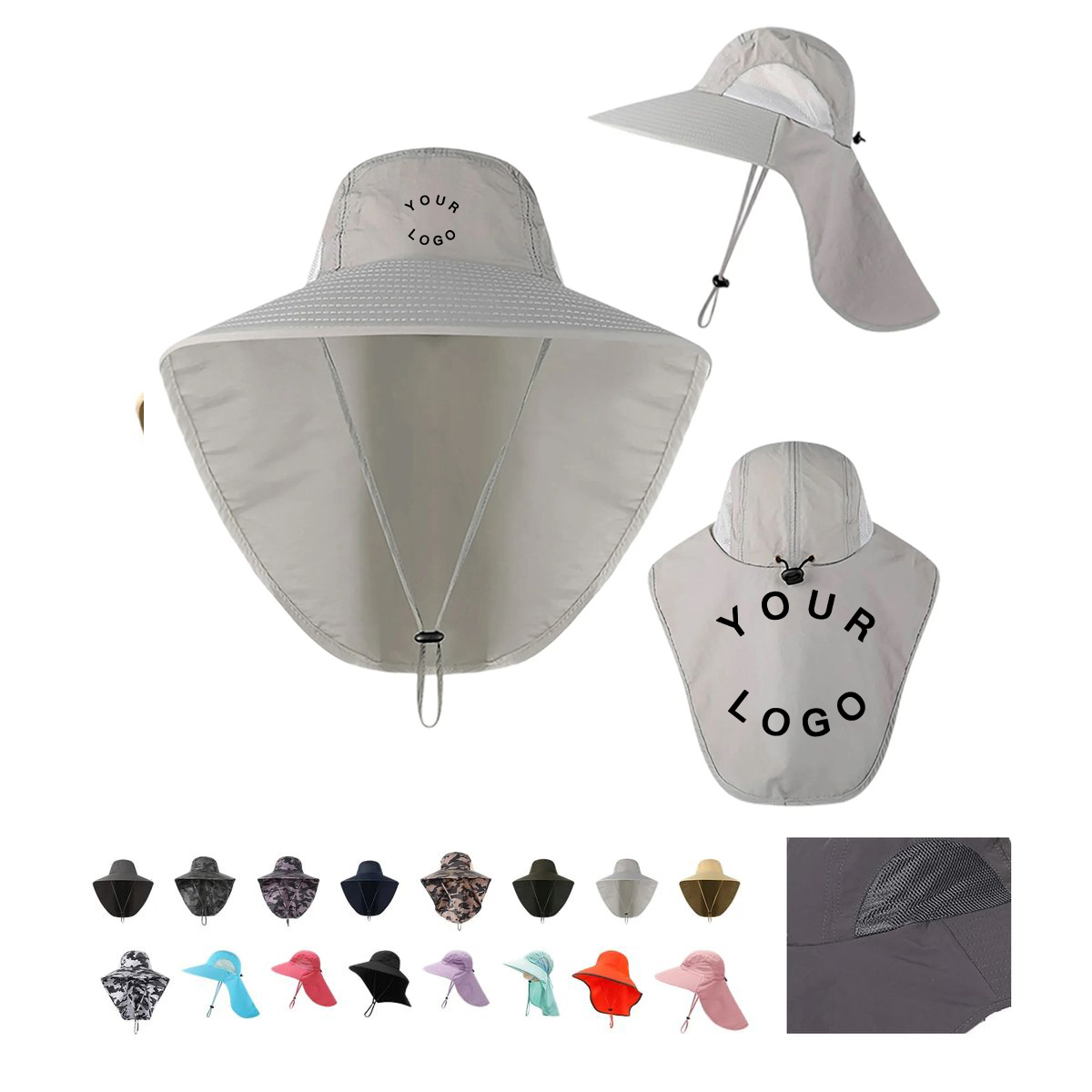 UPF 50+ Hiking Hat with Adjustable Drawstring 1