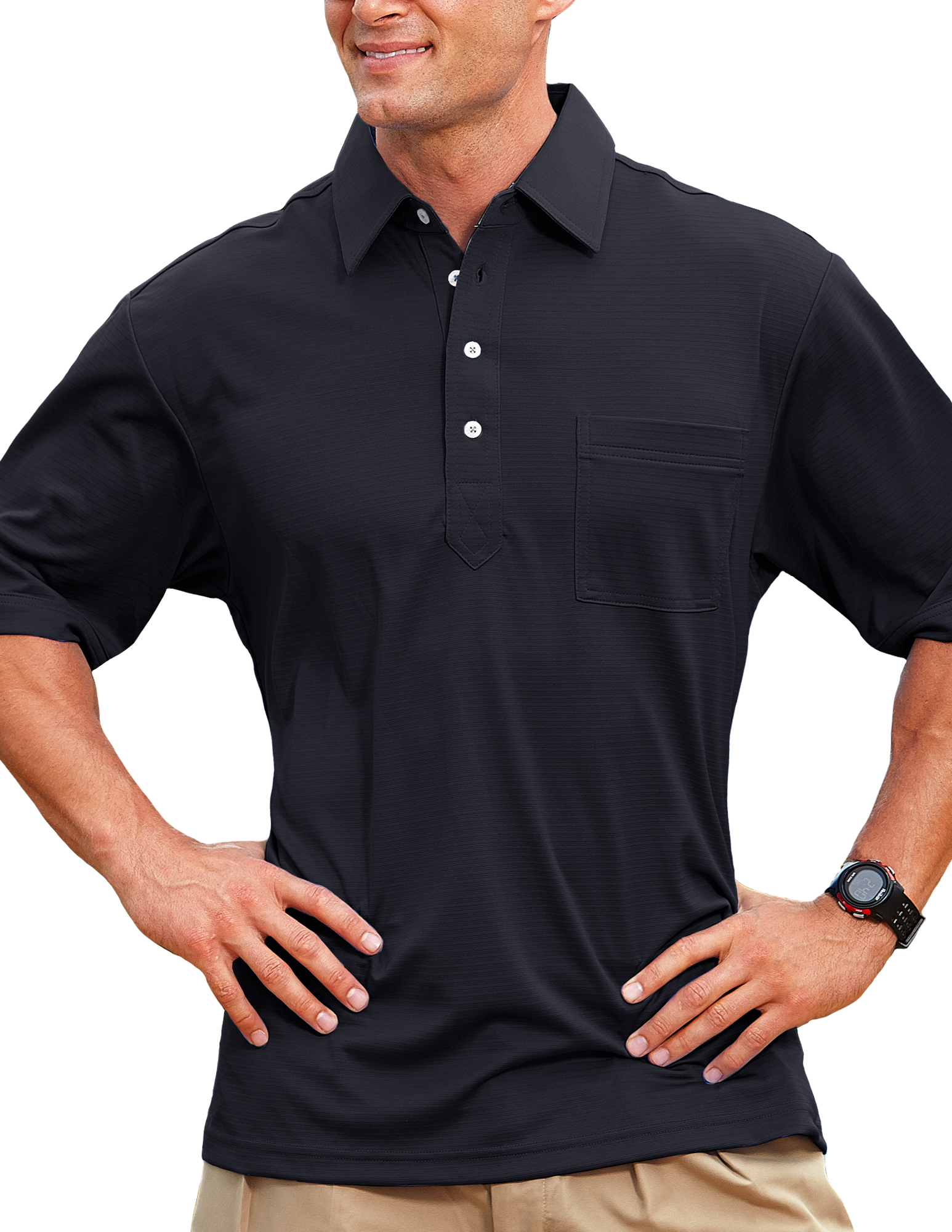 Men's Members Only Ottoman Solid Polo Shirt 5
