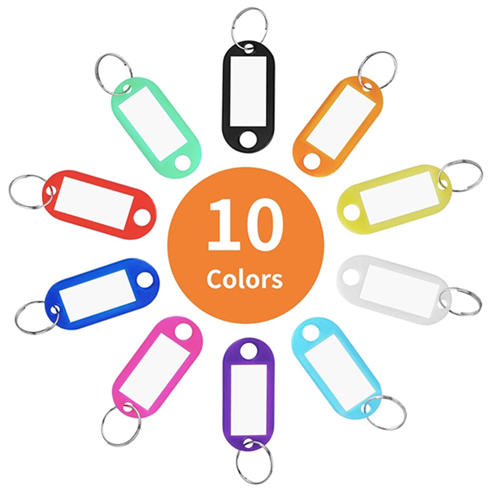 Plastic Key Tags with Container , Ring and Label Window 3