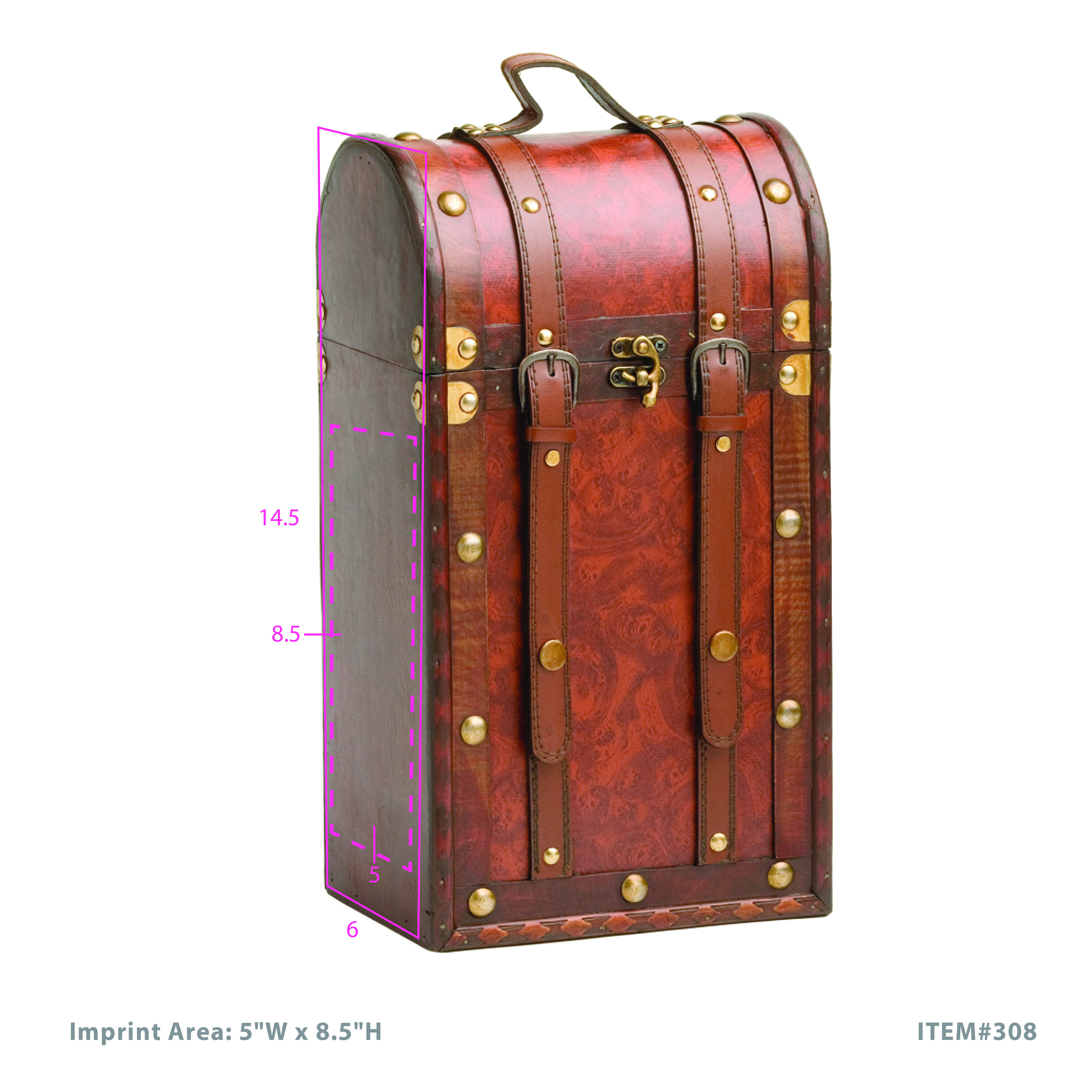 Twine Living® 2 Bottle Antique Wine Box 6