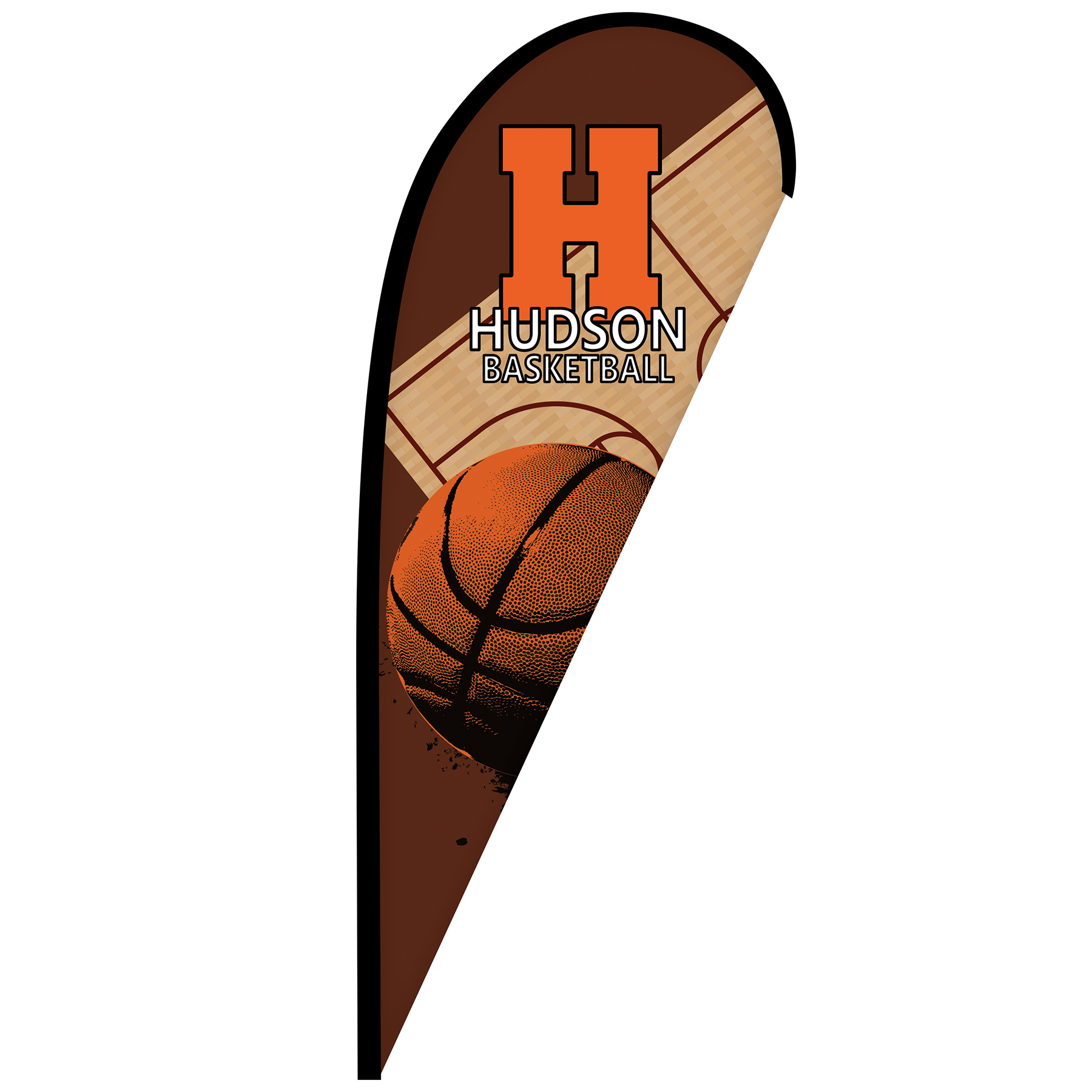 10' Single Reverse Custom Portable Teardrop Banner 11