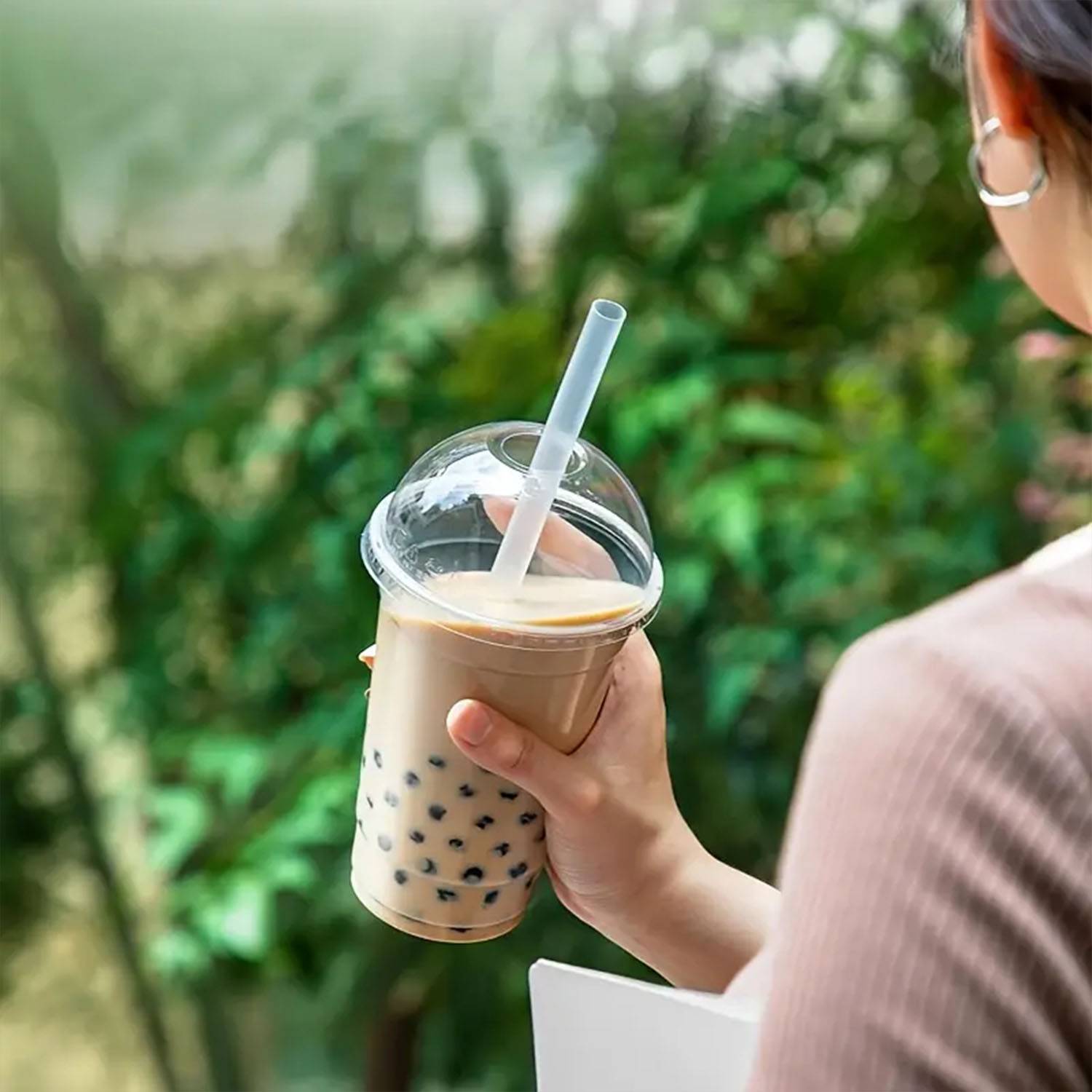 clear plastic cups w/ dome lid 5