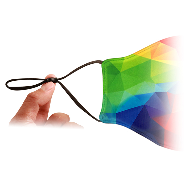 "PARAGON" Full Color Sublimation 3-Ply Washable & Reusable Cotton/Polyester Face Mask with Ear Loop 4