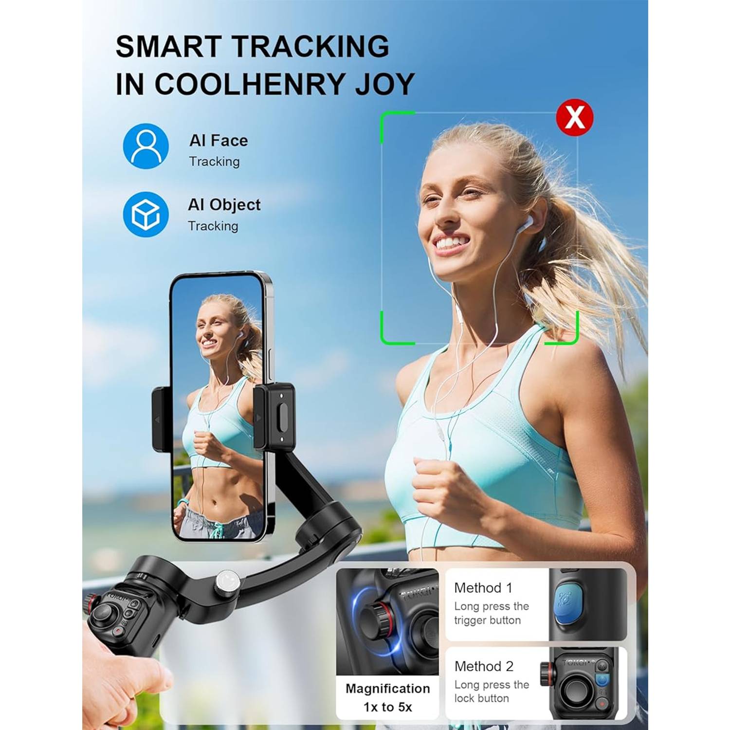 Phone Gimbal Stabilizer for Video Recording w/ Fill Light 5
