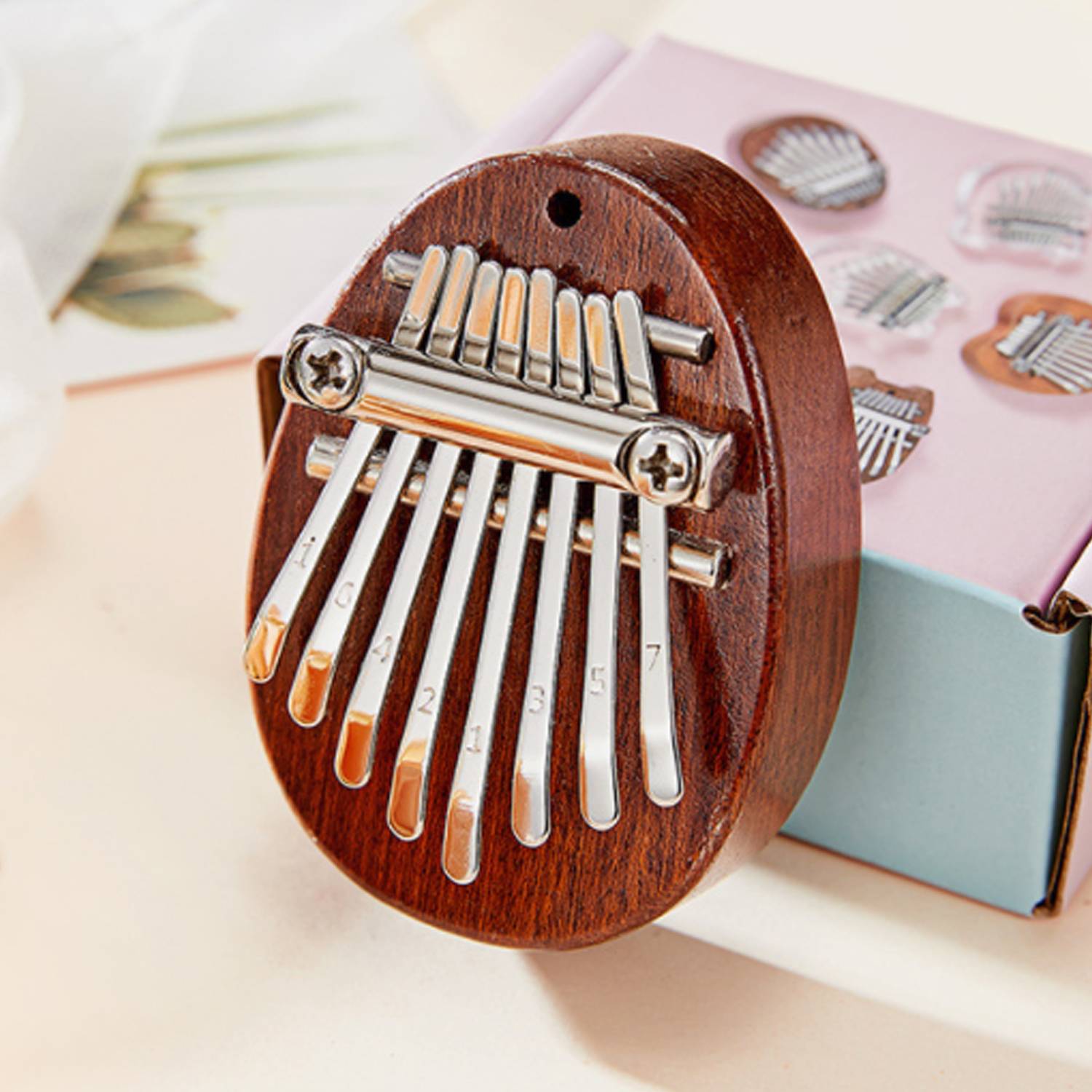 8 Key Mini Thumb Piano Instruments 5
