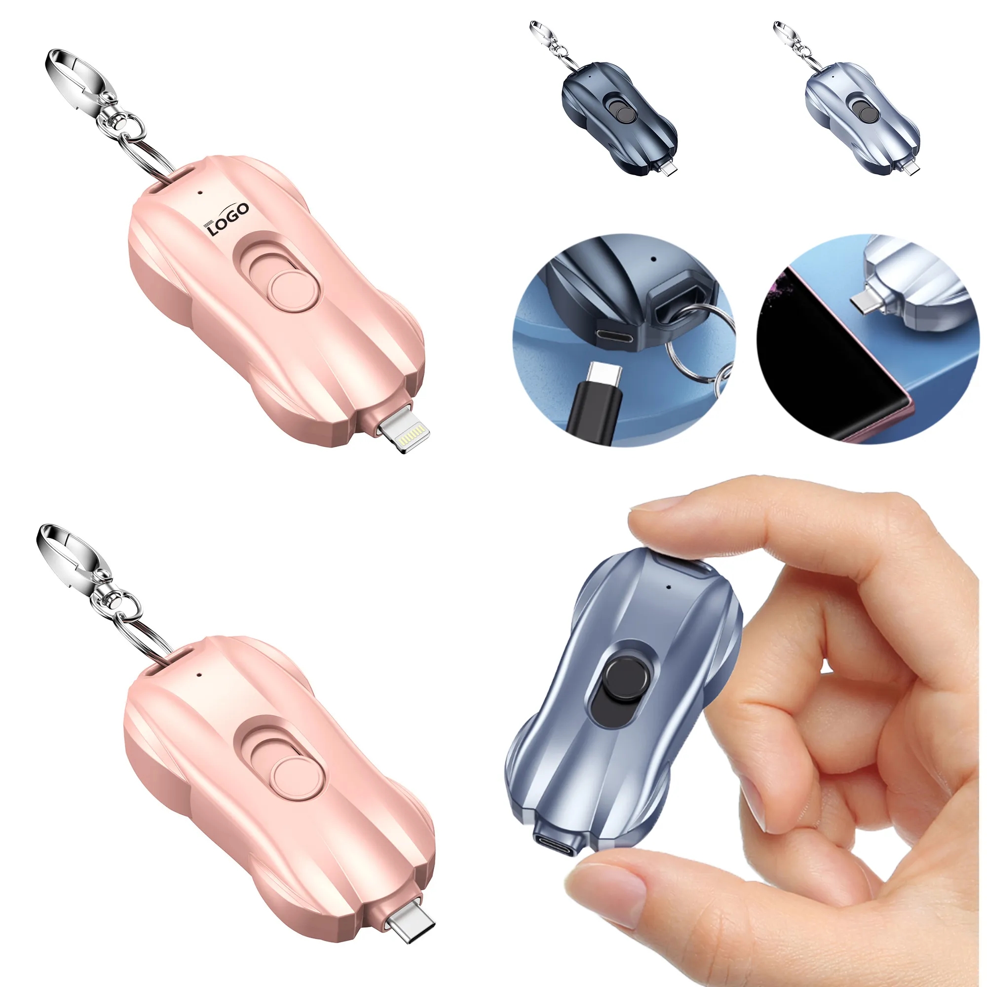 1500mA Portable Mini Keychain Emergency Charging Bank 3