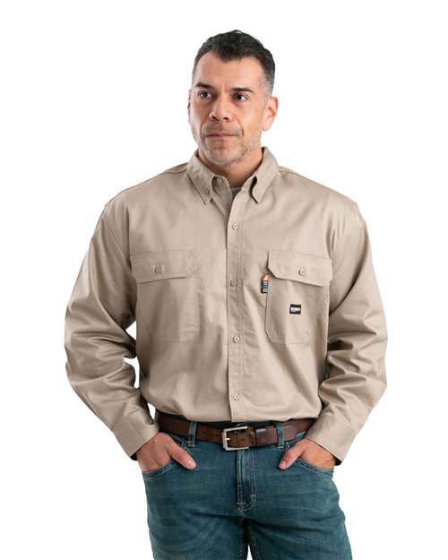 Men's Tall Flame-Resistant Button Down Work Shirt - FRSH10T 2