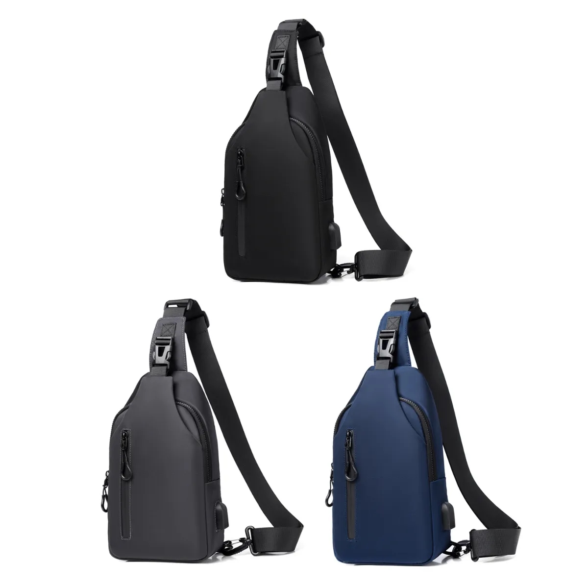 Crossbody Sling Bag with USB Charging Port & Safety Buckle 4