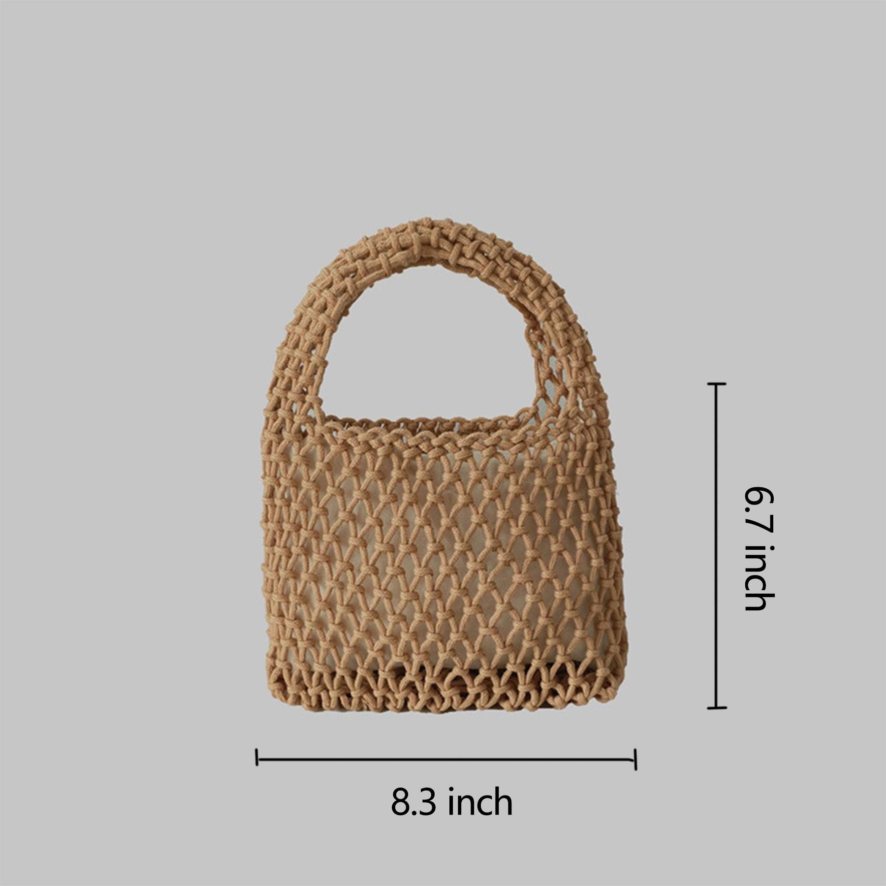 Women Cotton Beach Woven Mini Handbag 9
