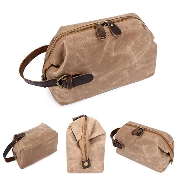Waxed Canvas Toiletry Bag 1