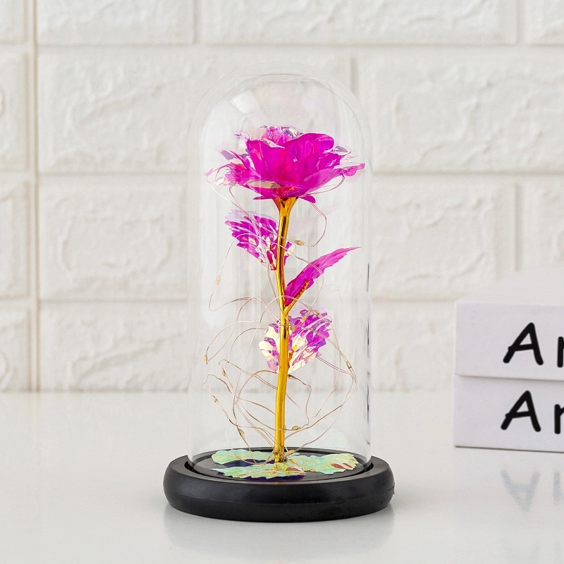 Colorful Artificial Rose Gift W/ Led String Lights 13