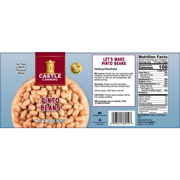 Canned Pinto Beans - Full Pallet 2