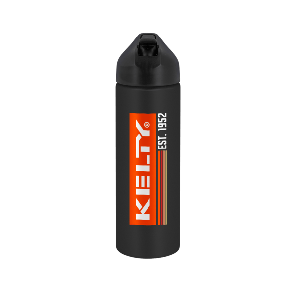 EasyFlow Recycled Aluminum Bottle w Straw Lid, custom water bottle with logo imprint 60