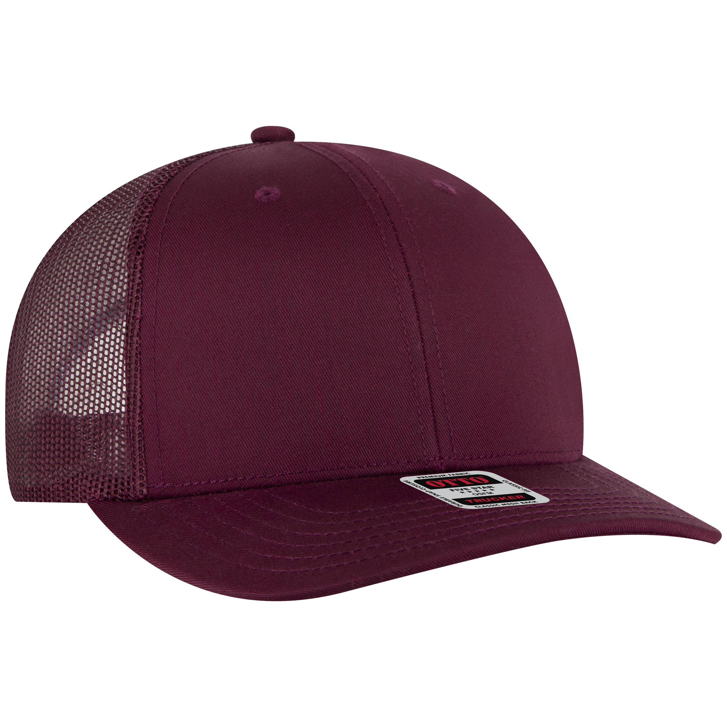 OTTO CAP® 6 Panel Mid Profile Mesh Back Trucker Hat 40