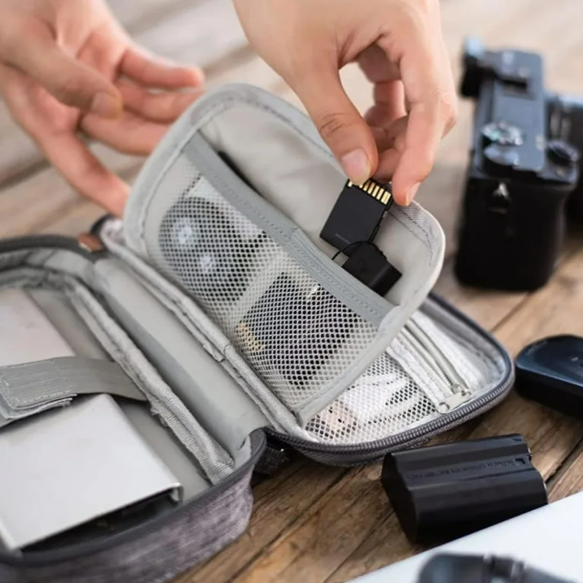 Compact Tech Organizer Pouch for Cables and Accessories 2