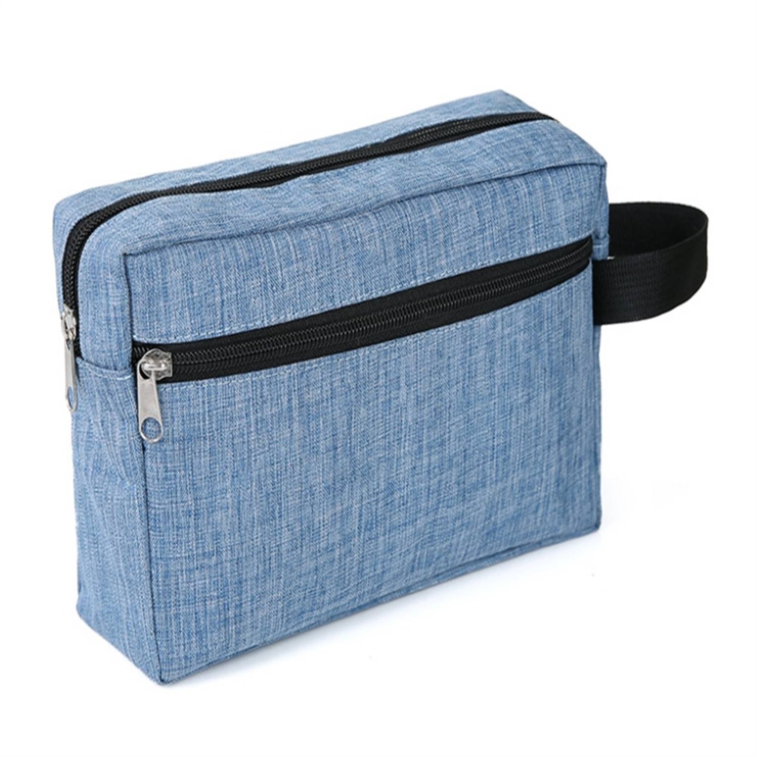 Handheld double layered women's makeup bag 5