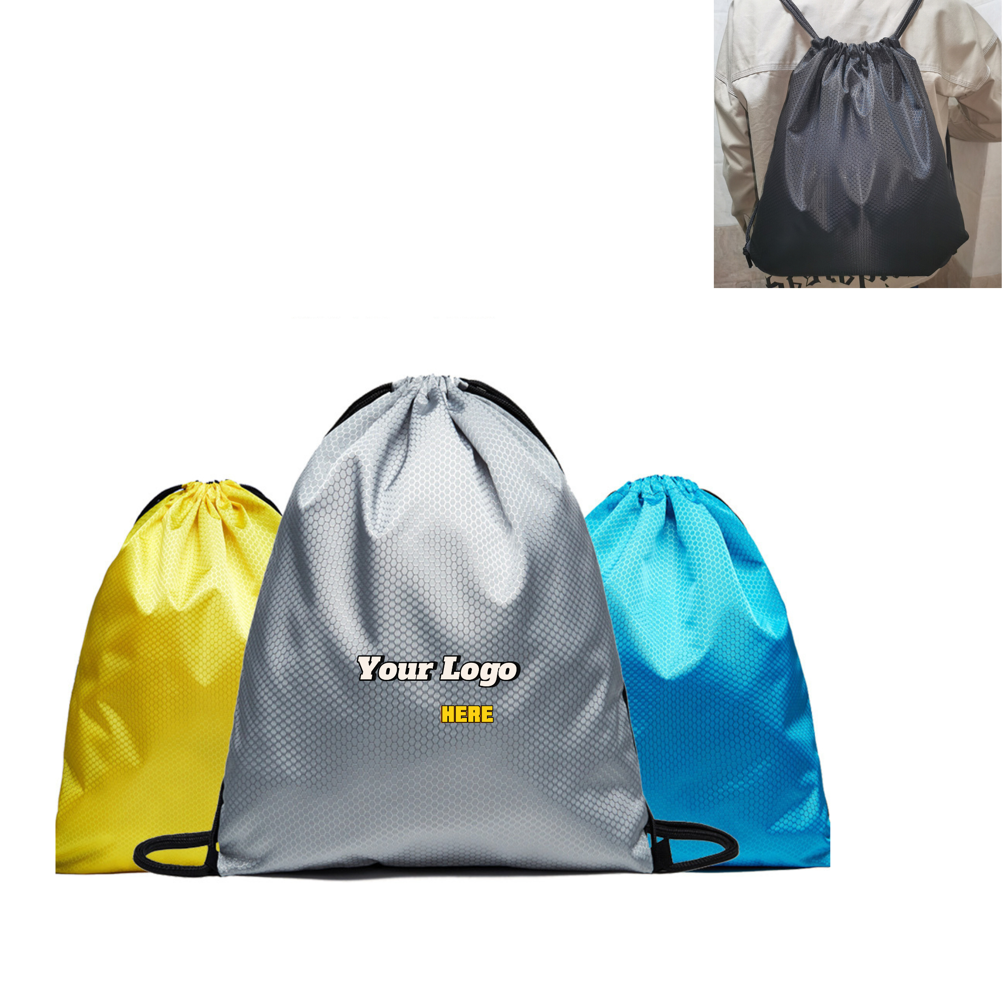 Waterproof Sports Drawstring Backpack Bag 1