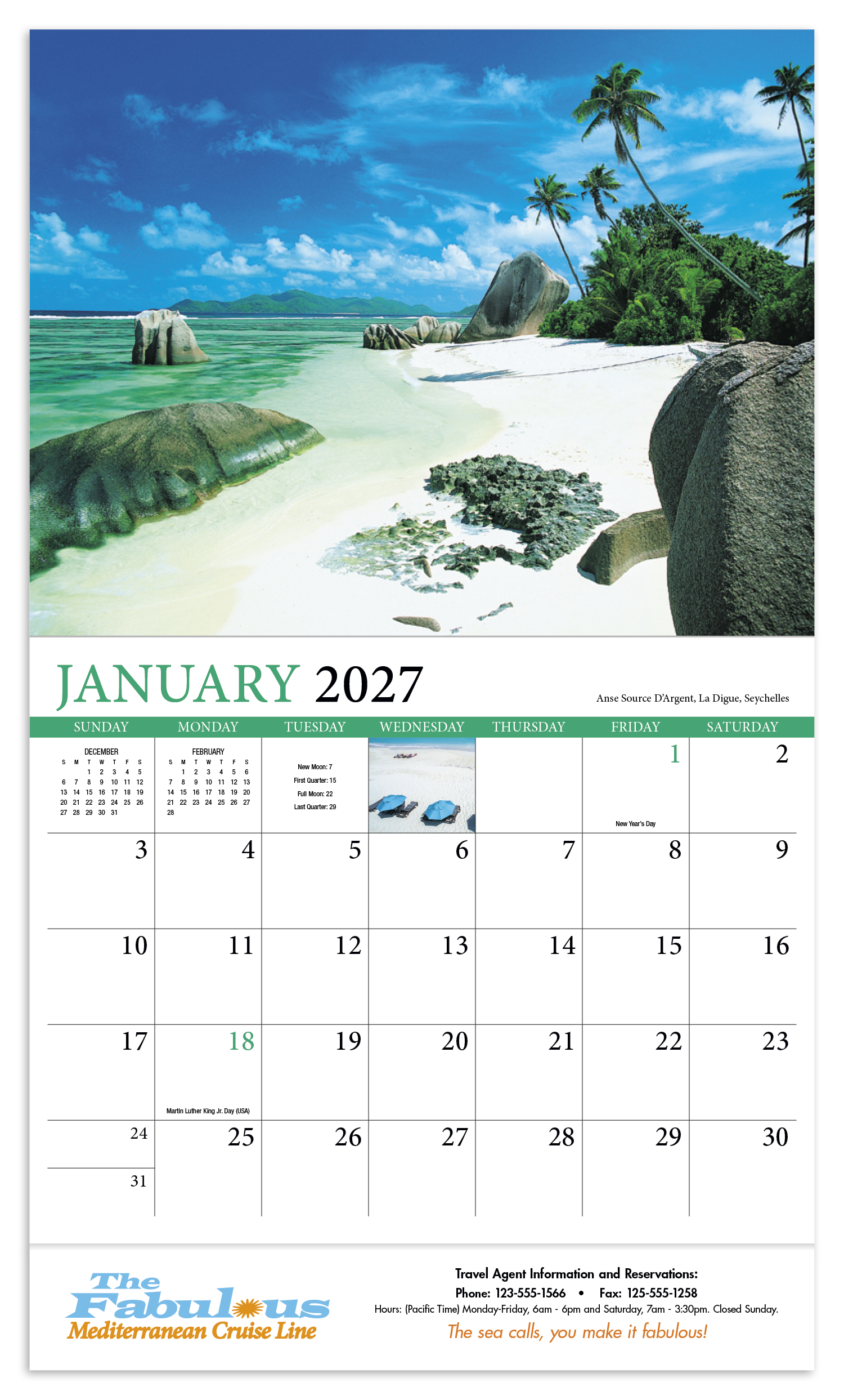 HotLine® Products Beaches Appointment Calendar - Stapled 19