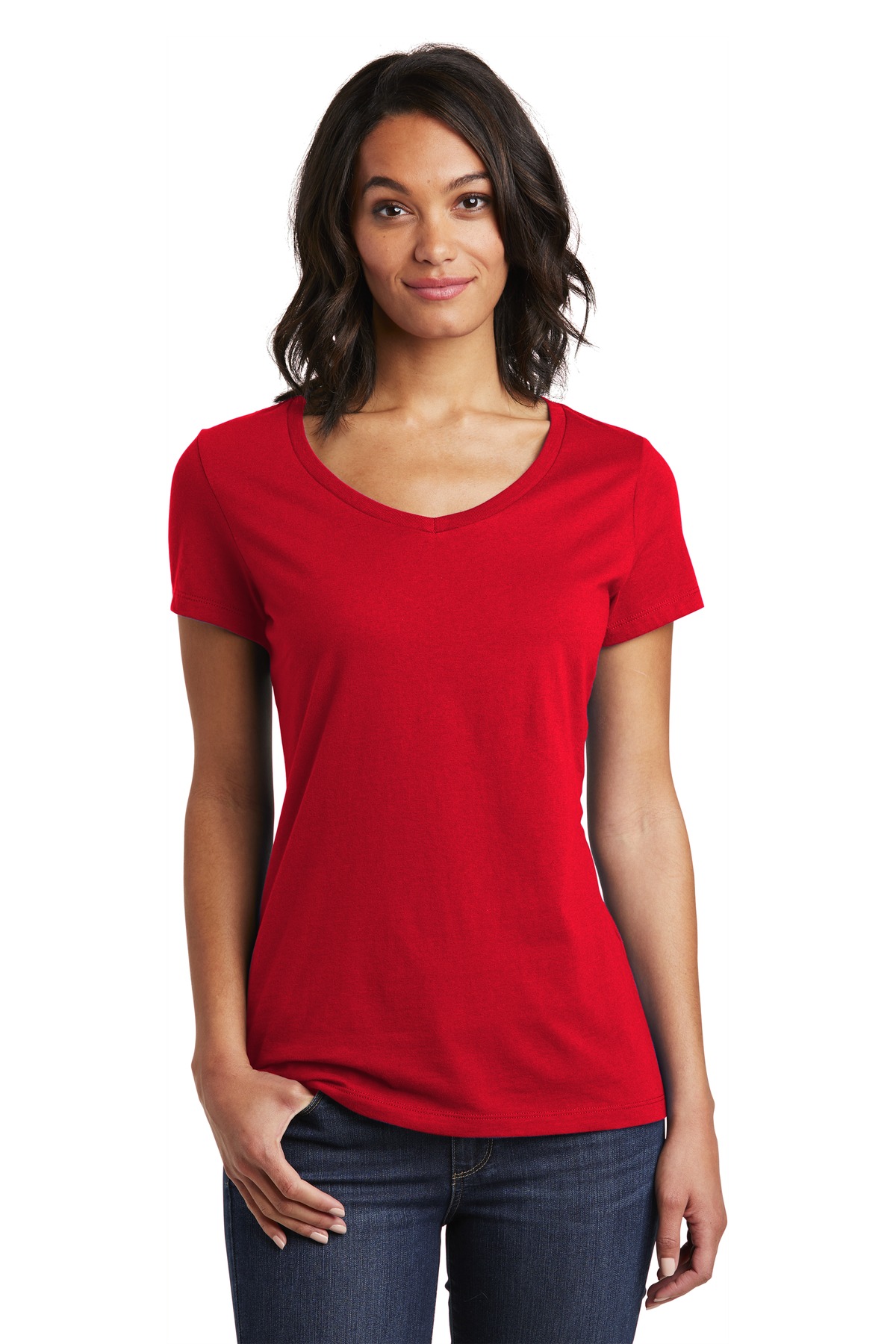 District Women's Very Important Tee V-Neck. DT6503 105