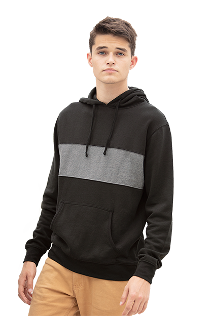 Premium Cotton Blocked Fleece Pullover Hoodie