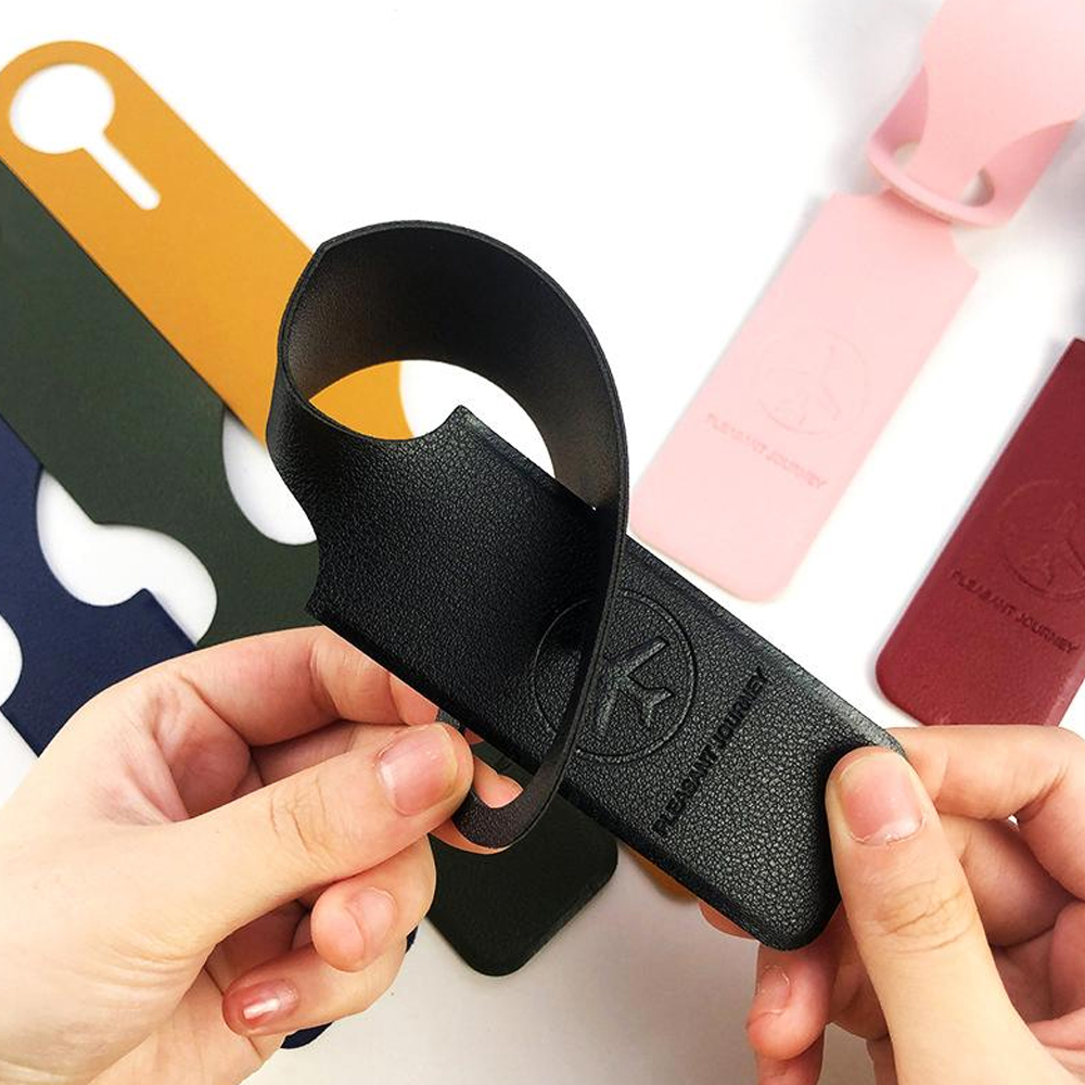 Strip Hanging PU Leather Luggage Tag 10