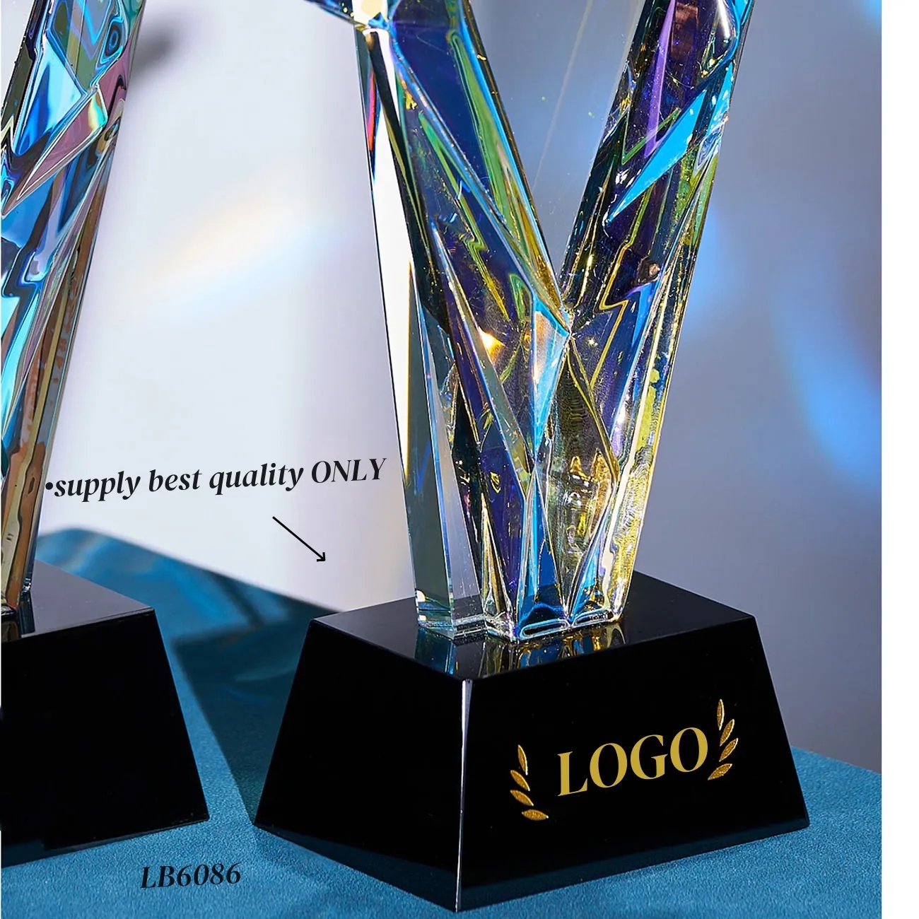 Sparkling Rainbow Crystal Throphy Award Engraved Gifts 7