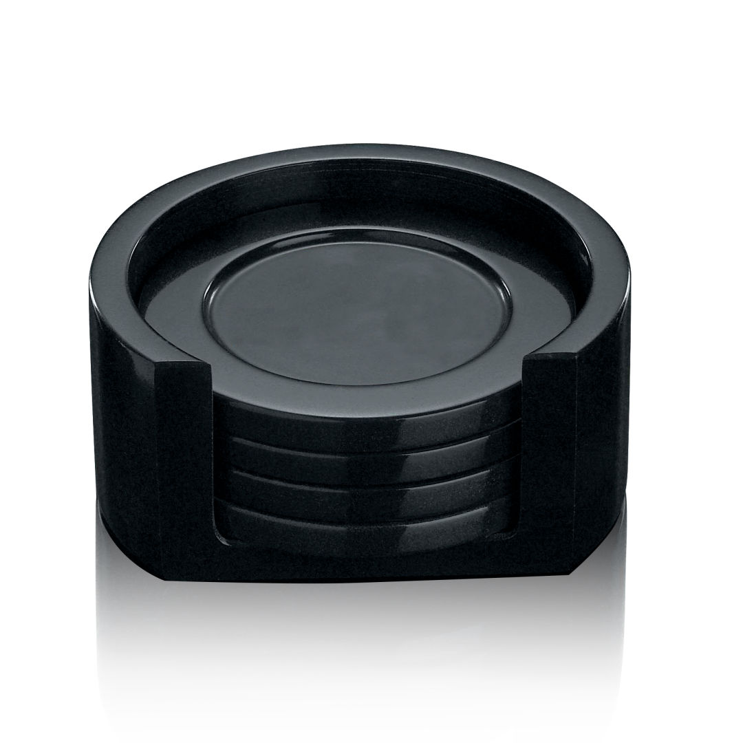 Black Marble Coaster Set 2
