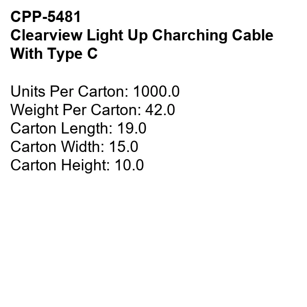 CLEARVIEW LIGHT UP CHARGING CABLE 2