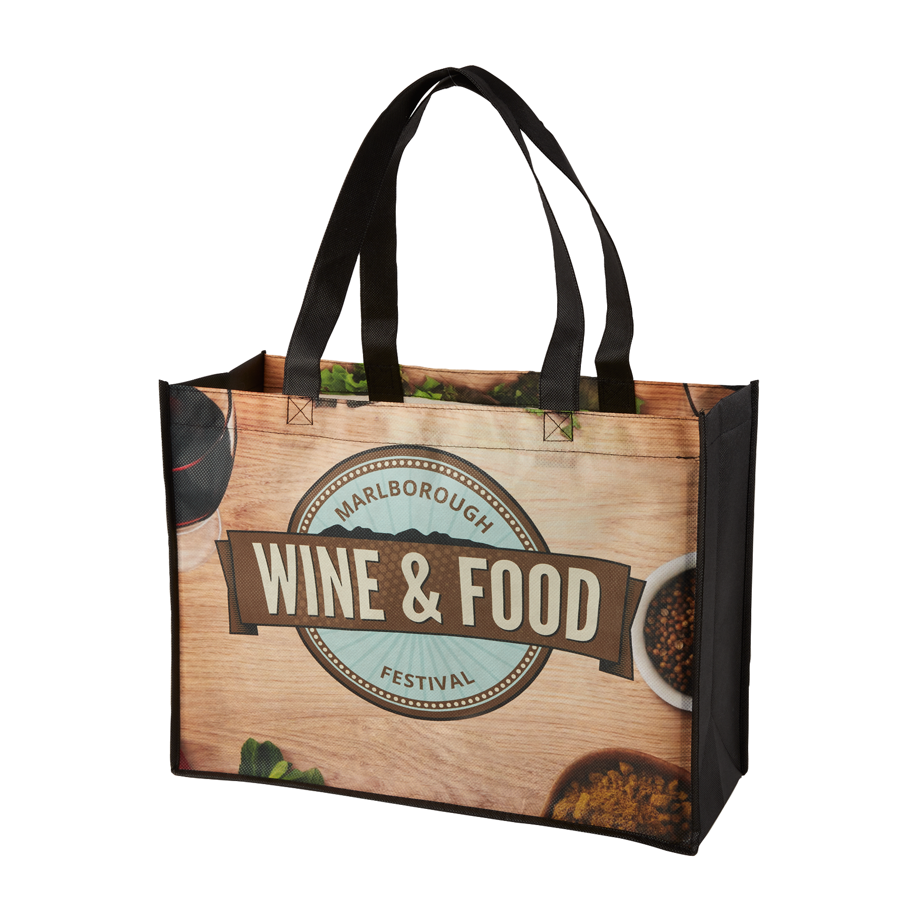 Sublimated 2 Sided Non-Woven Shopping Tote