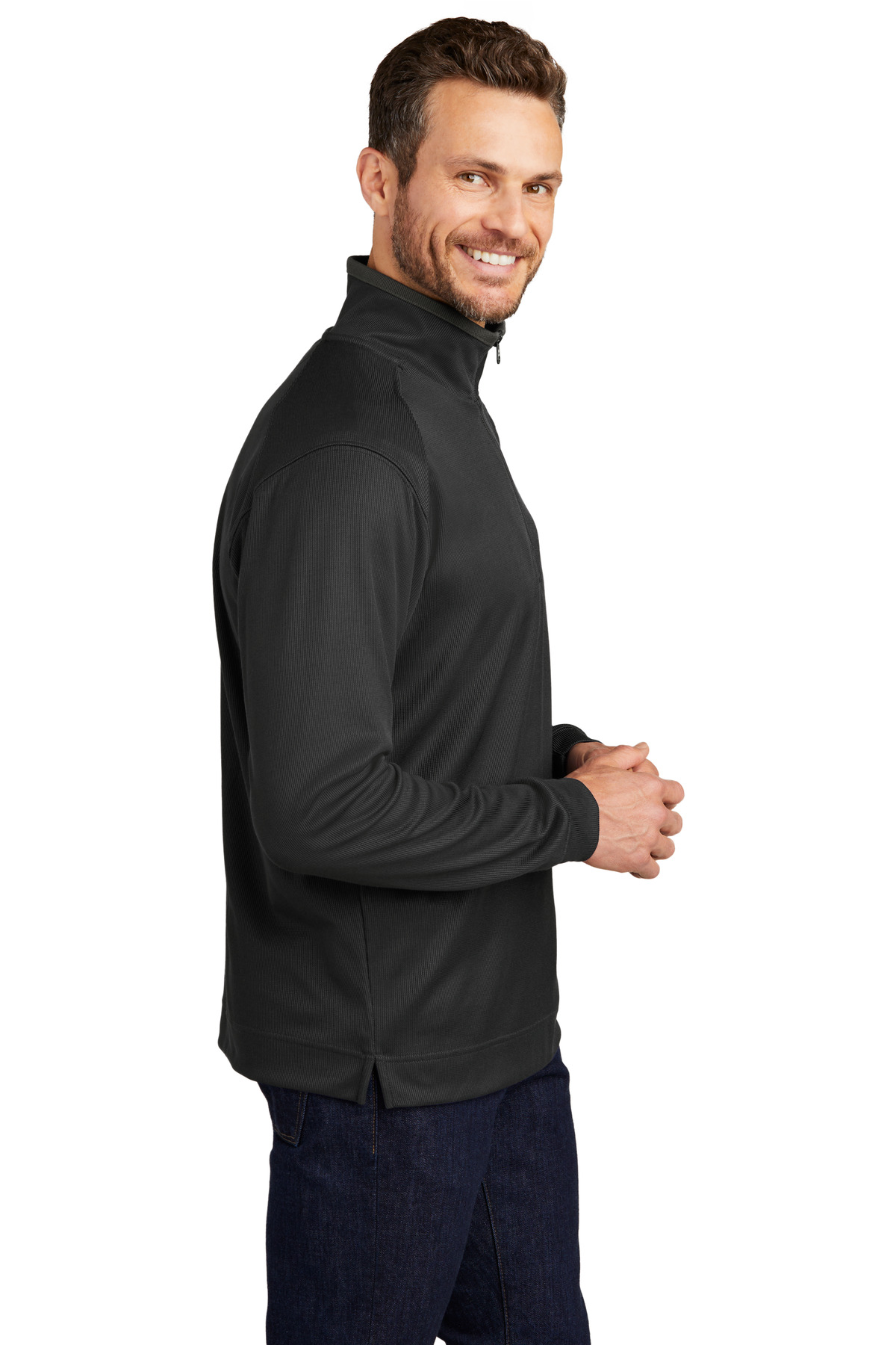 Vertical Texture 1/4-Zip Pullover