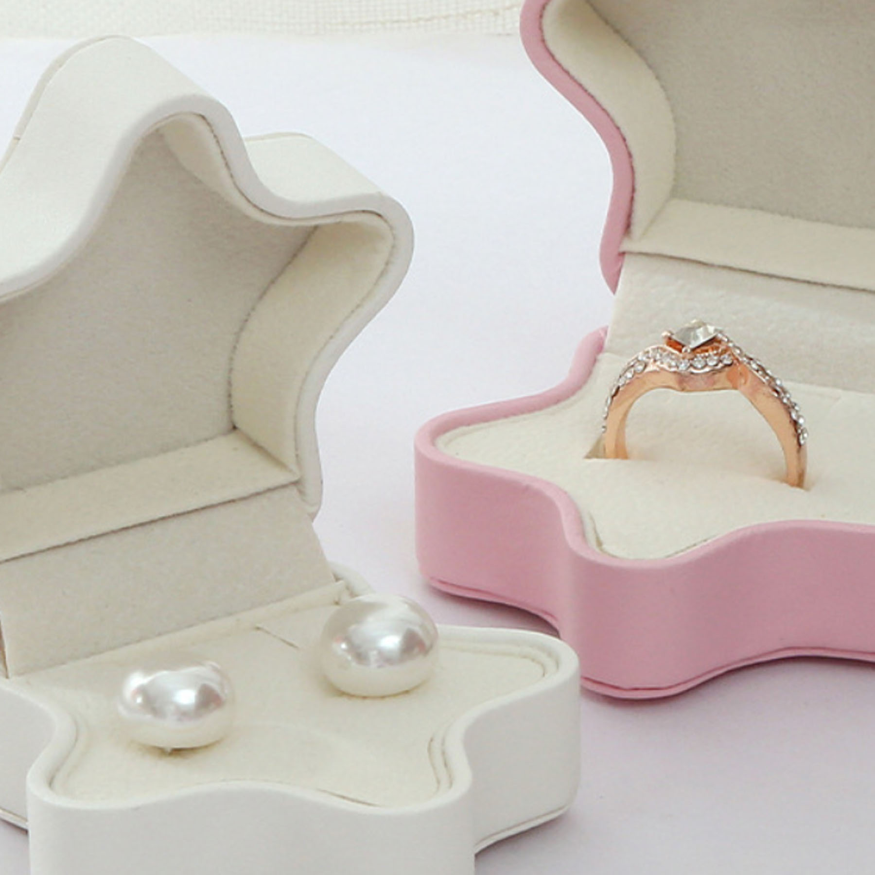 Star-Shaped Mini PU Leather Jewelry Box 6