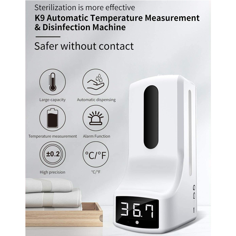 K9 Pro Automatic Temperature Hand Scanners Disinfection Machine w/tripod 8