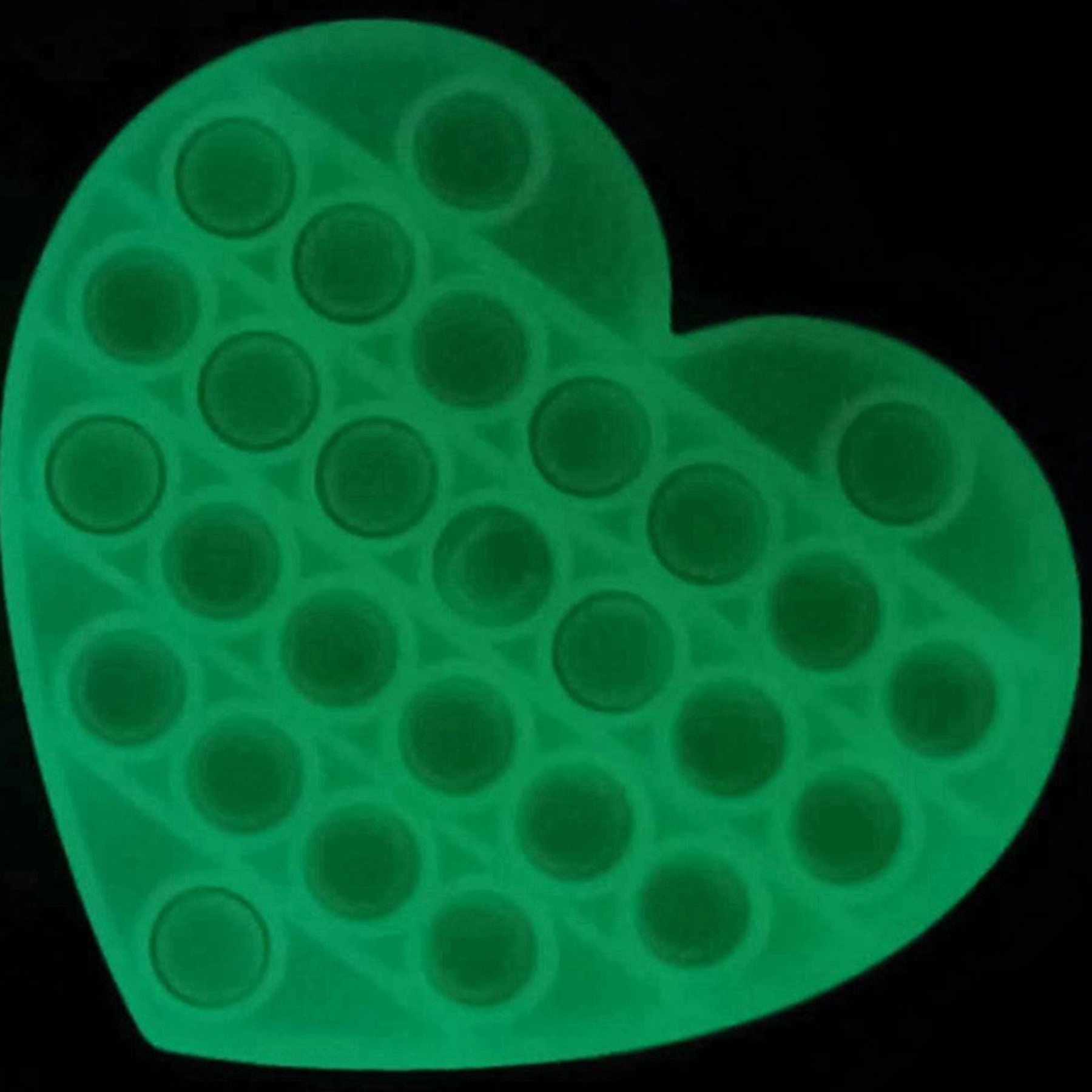 Heart Shape Noctilucence Bubble Sensory Fidget Toy 12