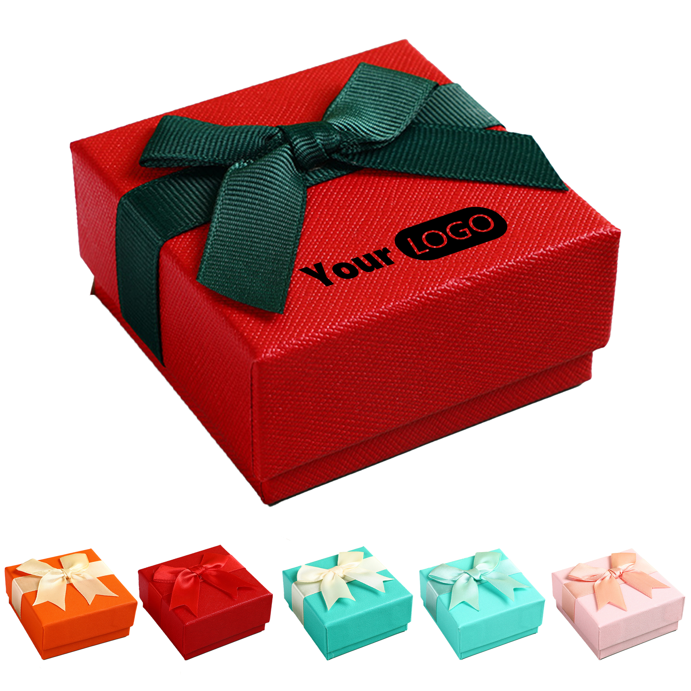 Paper Square Bow Jewelry Gift Box 5