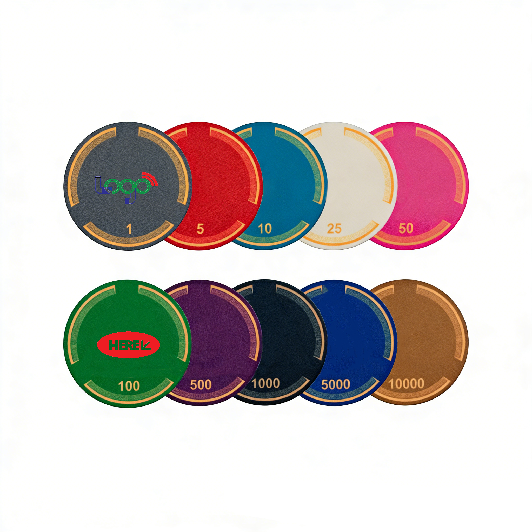 Customizable Ceramic Poker Chips 2