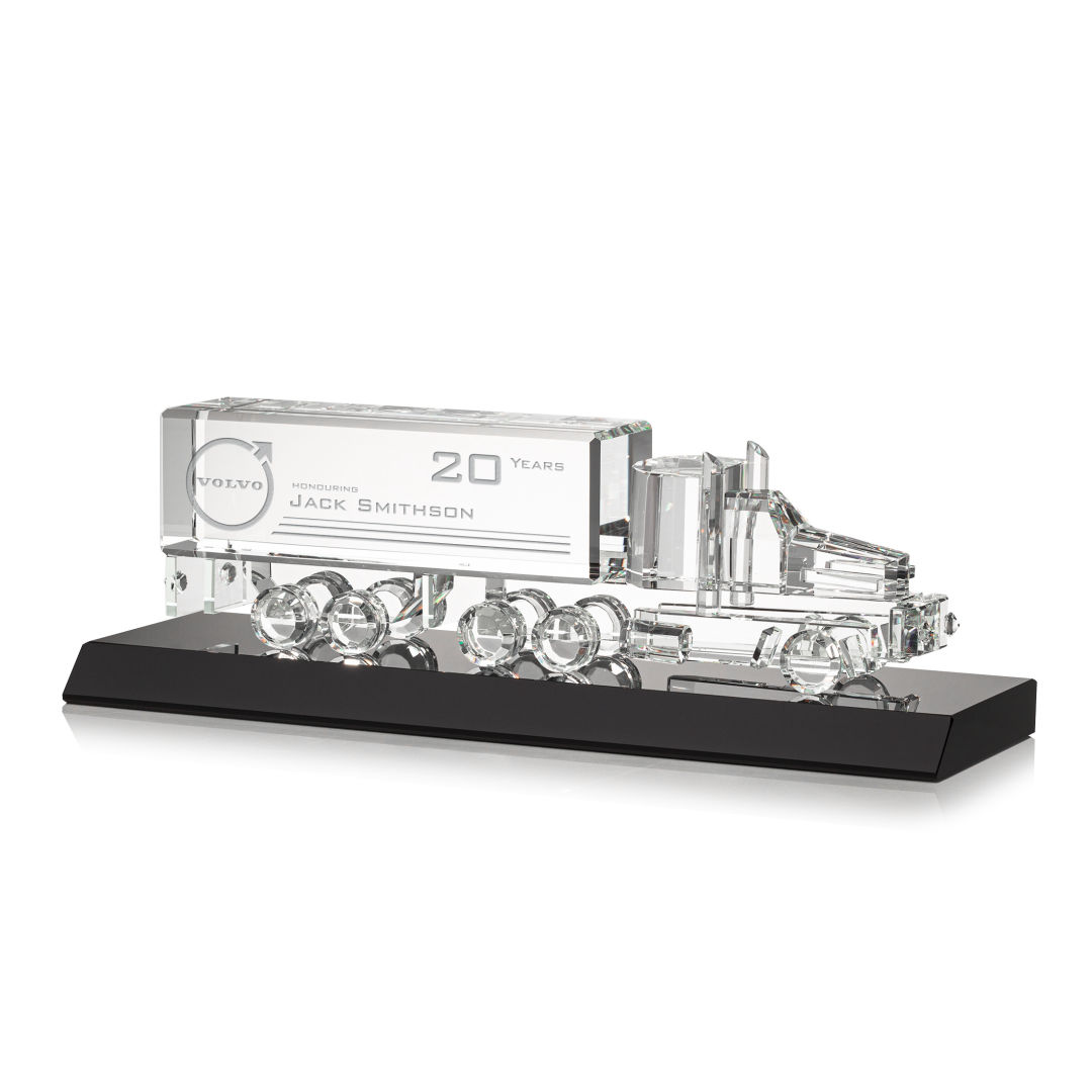 Crystal 18 Wheeler on Base - Black 9