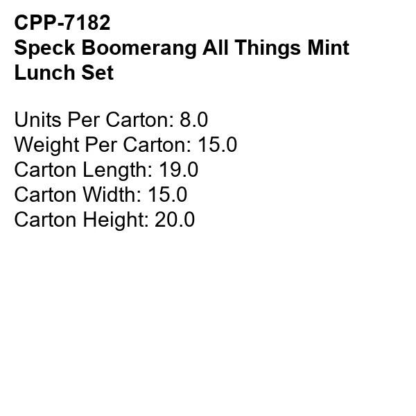 Speck Boomerang All Things Mint Lunch Set 5