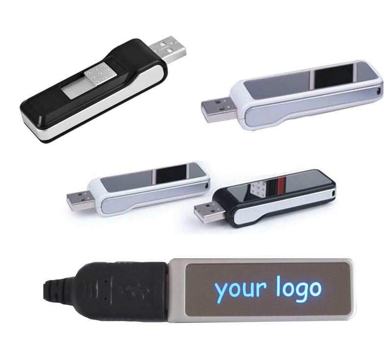 Retractable Light Up Logo USB Flash Drive 1