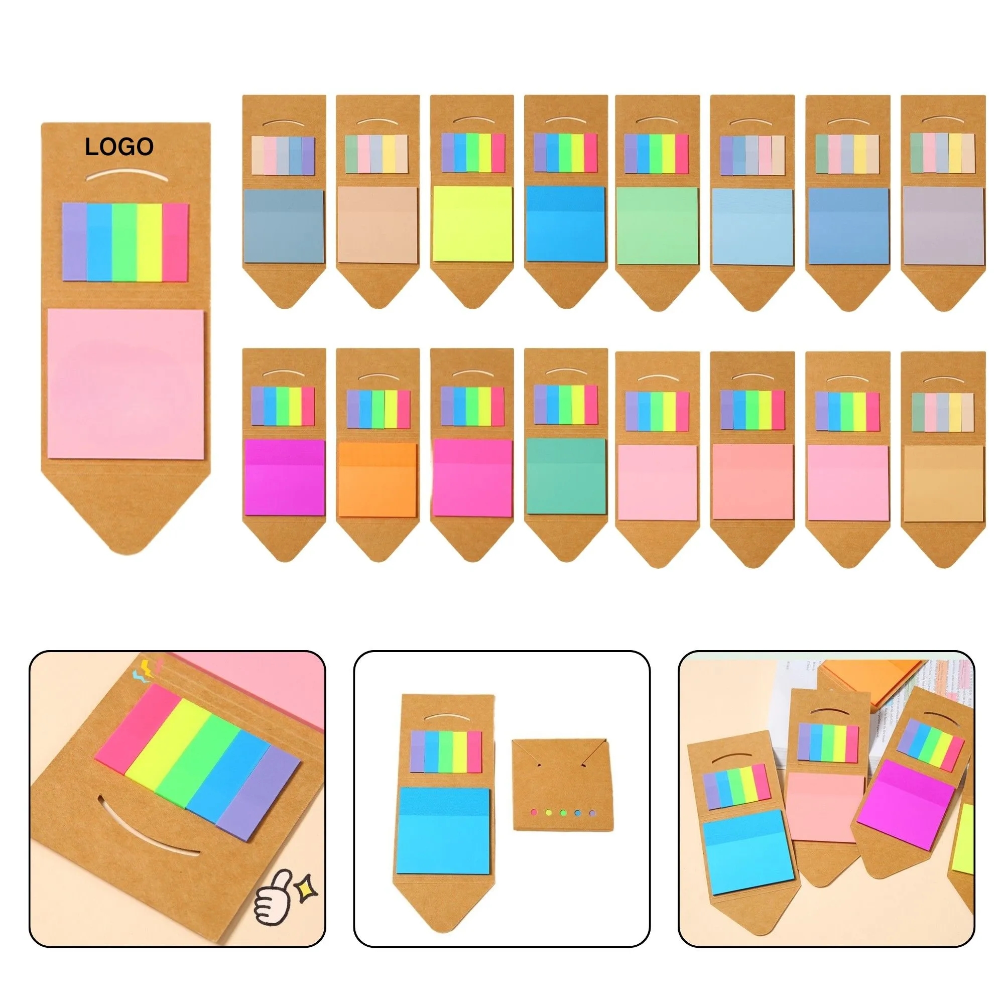 Smiley Notes Kraft Sticky Pads 9