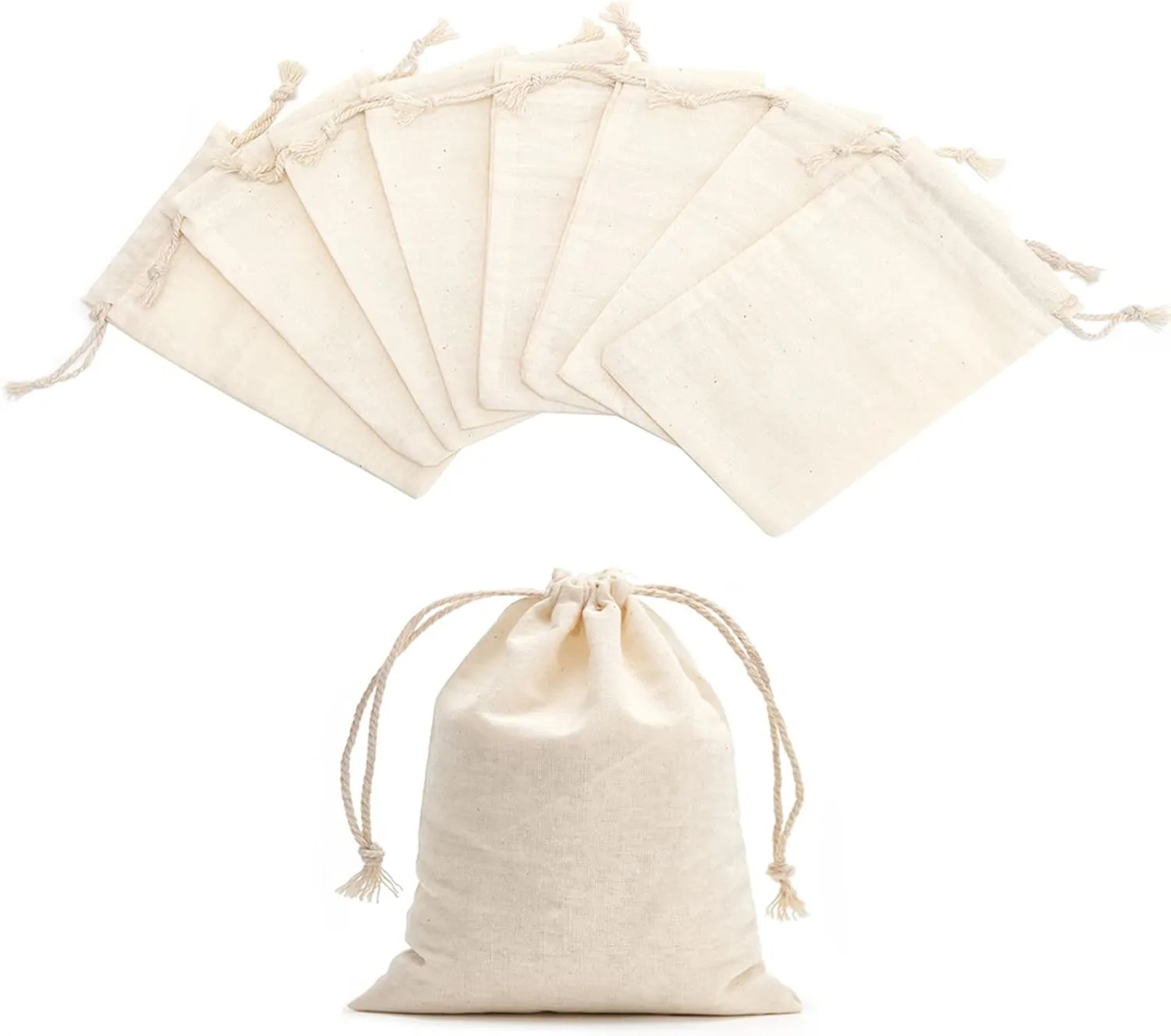 Custom Cotton Burlap Drawstring Pocket 7