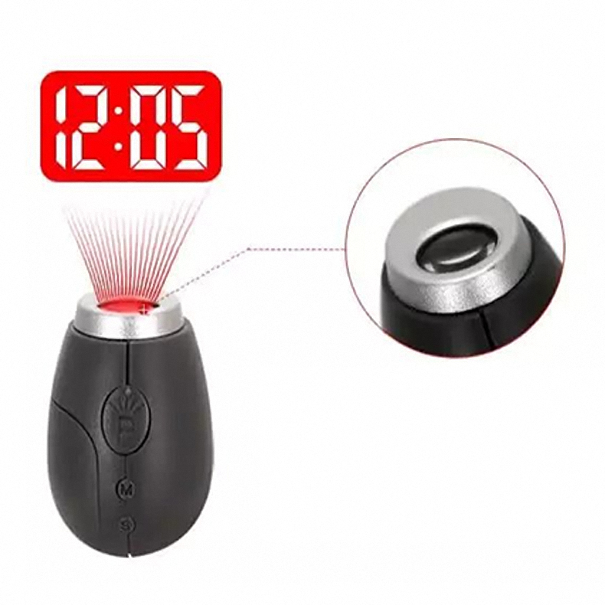 Mini LED Projection Clock Keychain 5