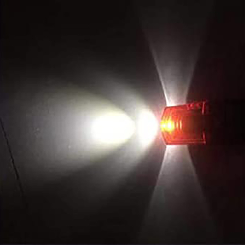 Rechargable Safety LED Flashing Security Clip lamp W/Flashlight 7