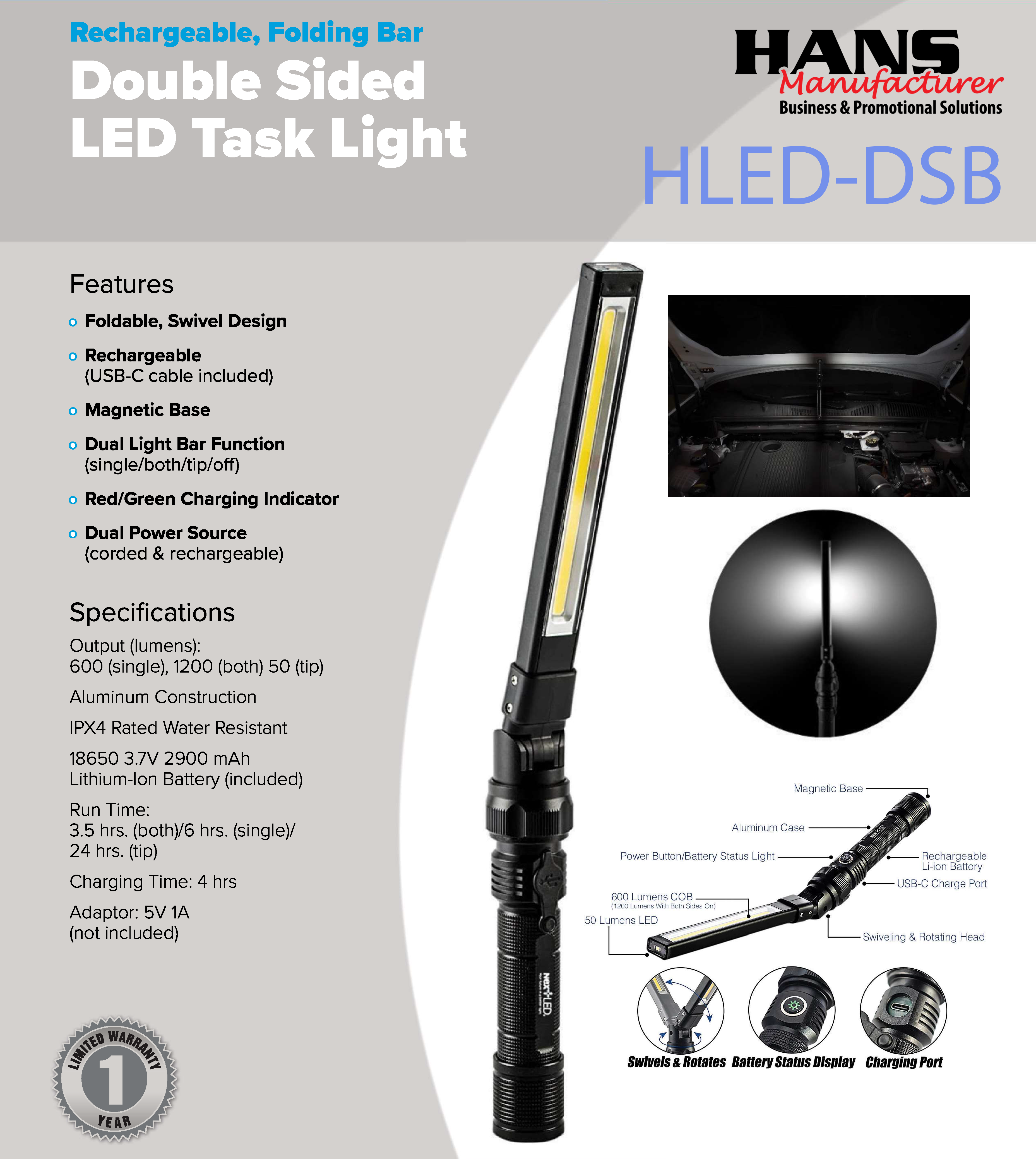 NextLED Double Sided Bar LED Task Light 7
