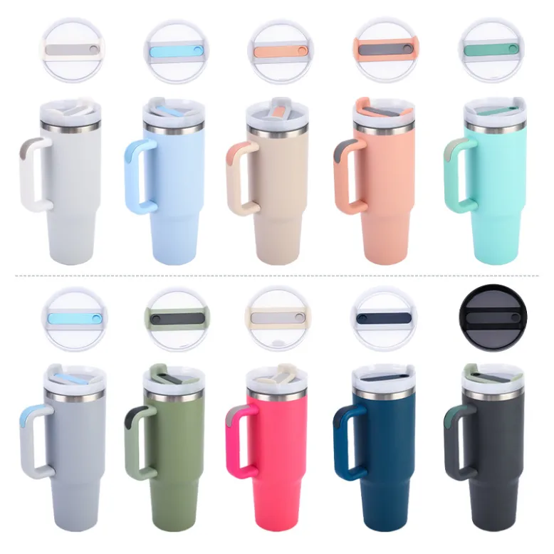 30 OZ Tumbler with Handle and Straw Lid 1