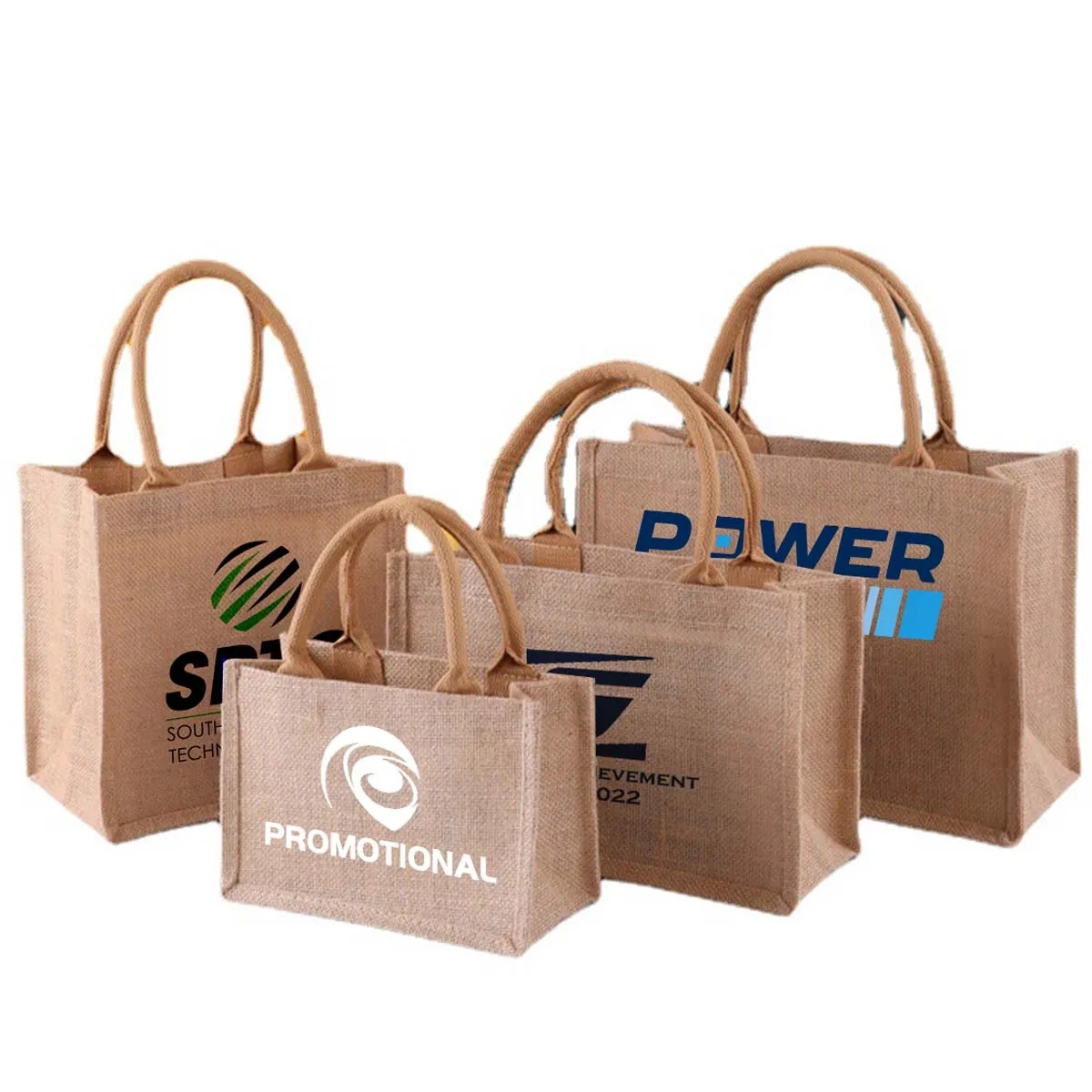 Customizable Size Travel Jute Tote Bags 1