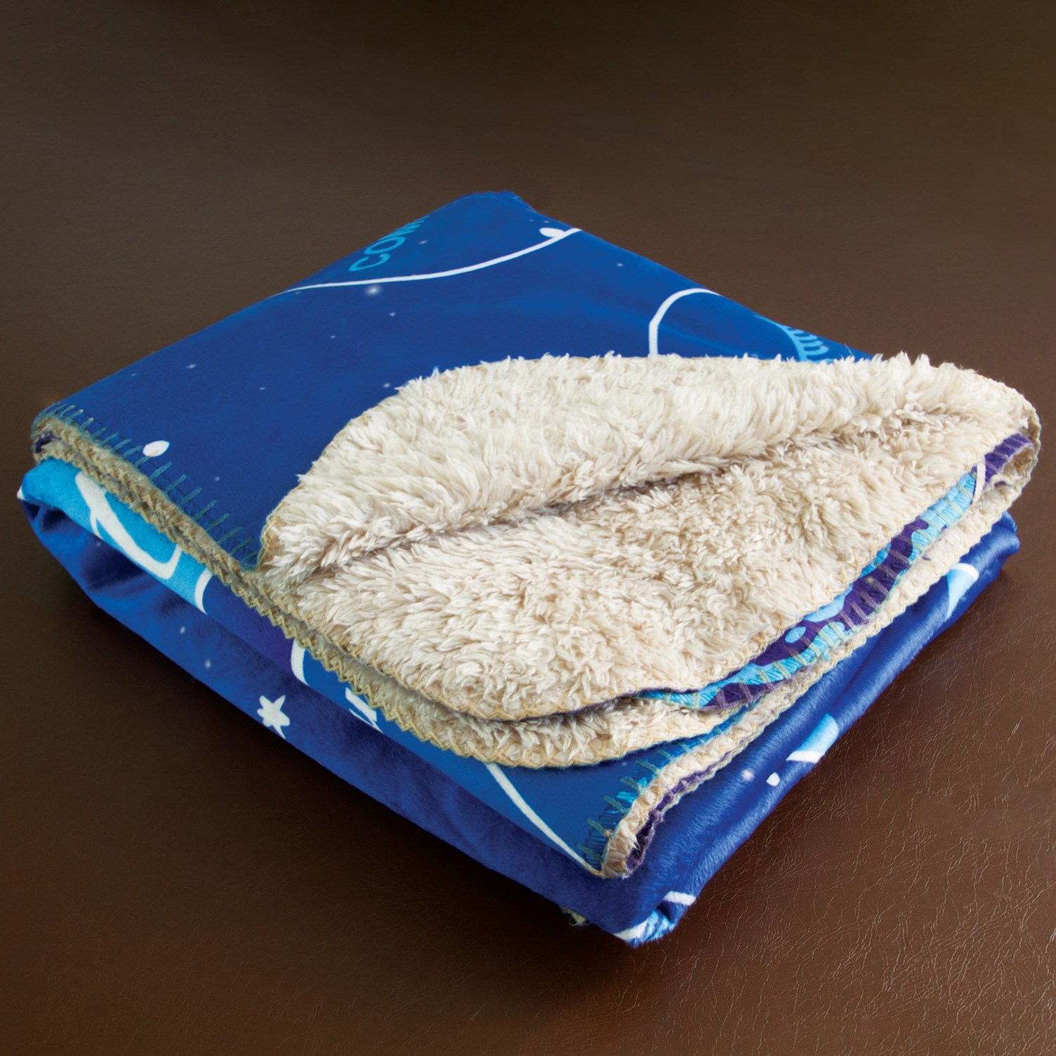Sherpa Lined Micro Mink Throw 1