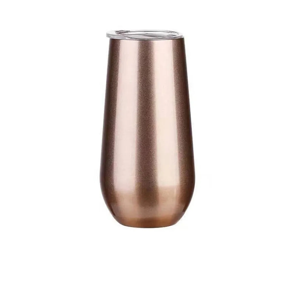 Insulated Champagne Flute With Top Lid Stainless Steel Cup 3
